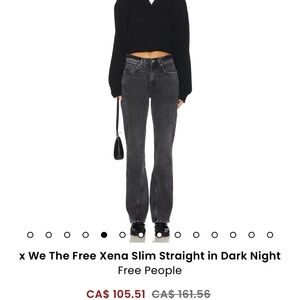 NWT We The Free Xena Slim Straight in Dark Night - Size 29